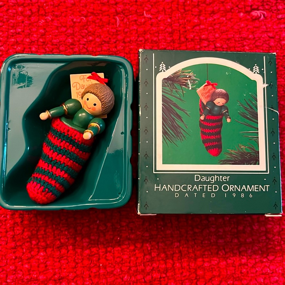 Hallmark, Daughter, Handcrafted Ornament. 1986